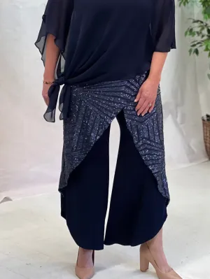 Ingrid Navy Sequin Pants