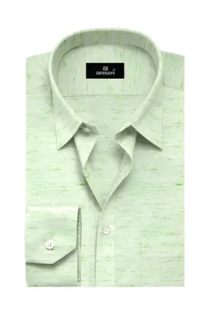 Kashmir - Light Green Formal Shirts for Men | Ariser