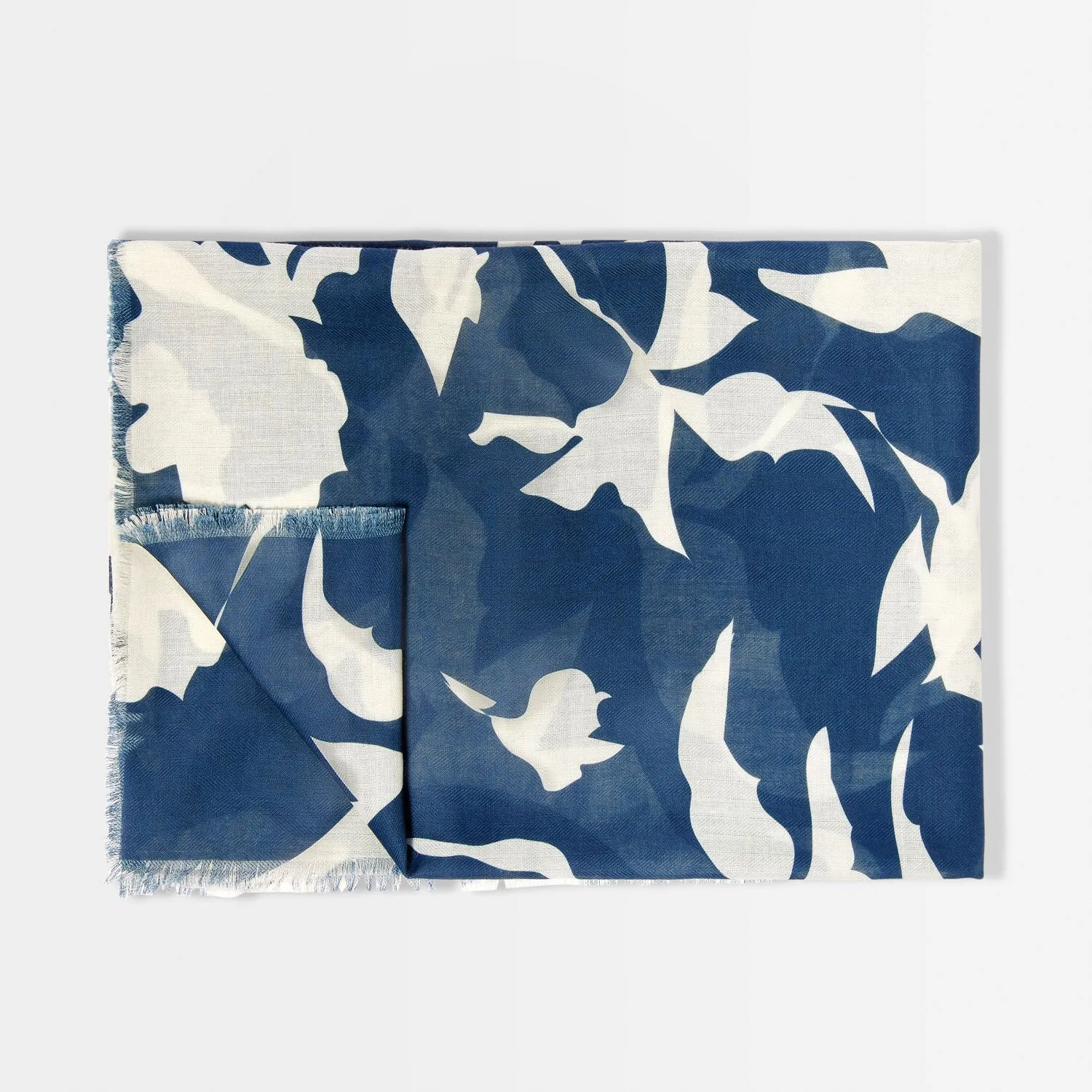 Katie Loxton Printed Scarf Abstract Floral Navy