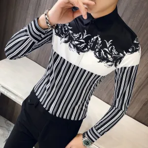 Korean Clothes Men Dress Shirt