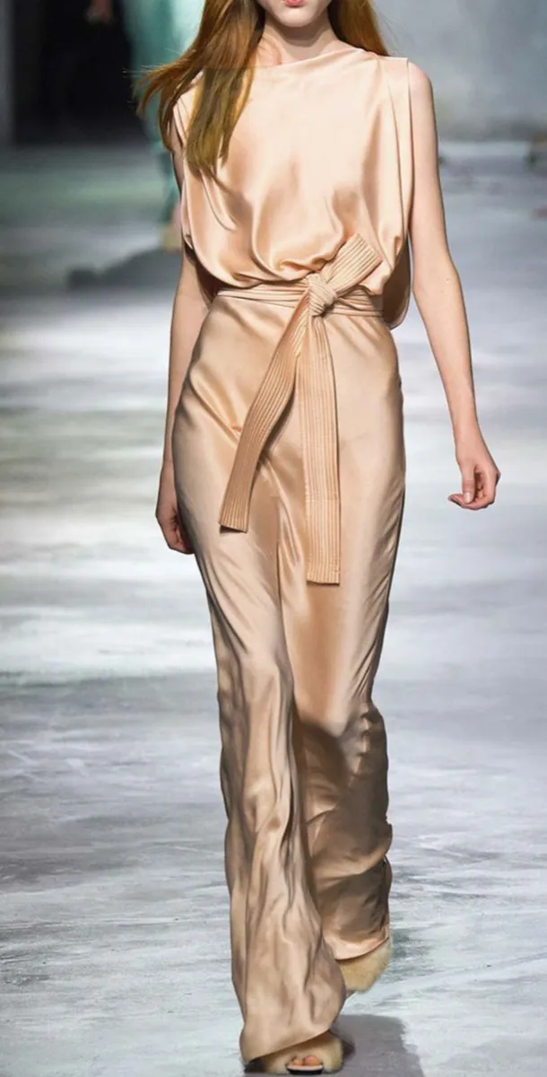 Light Gold Silk Satin