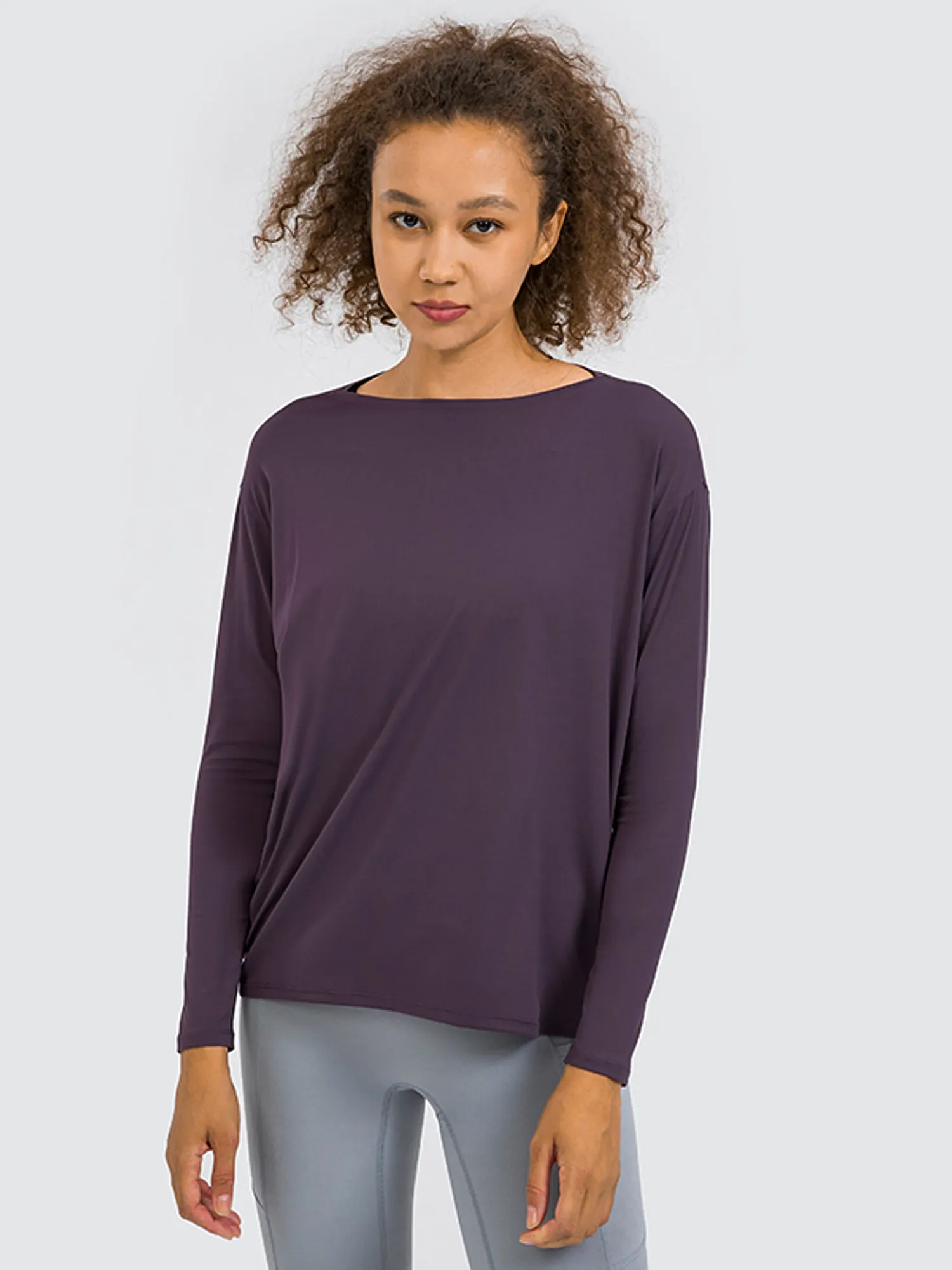 Loose Skin-Friendly Long Sleeve Yoga Blouse