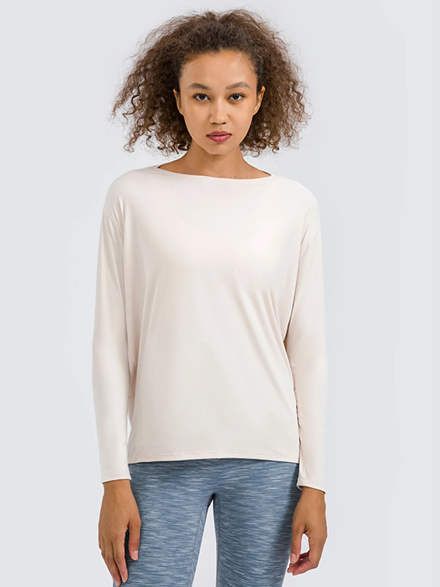 Loose Skin-Friendly Long Sleeve Yoga Blouse