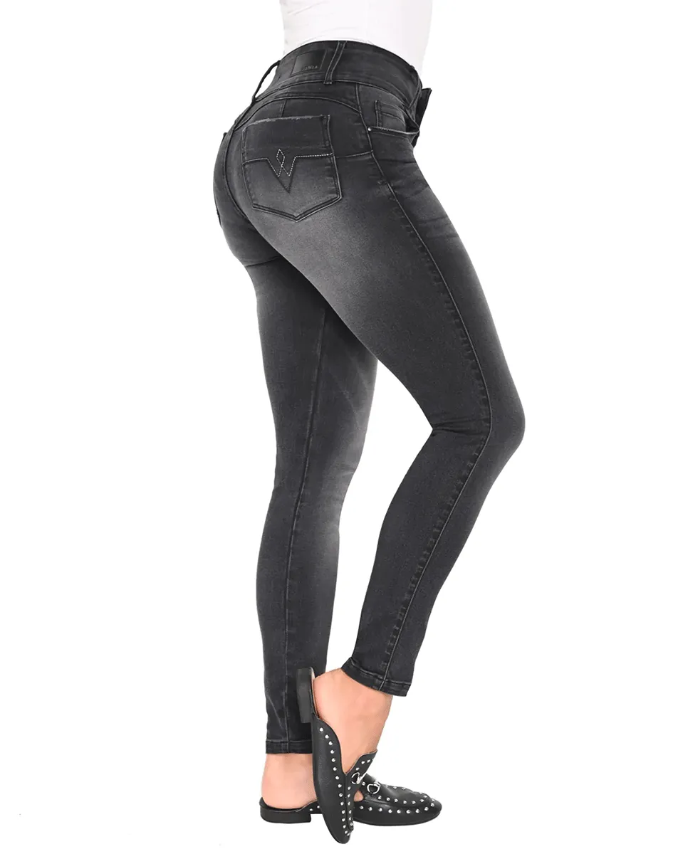 Lowla High Rise Bum Lift Colombian Ripped Skinny Prewash Jeans