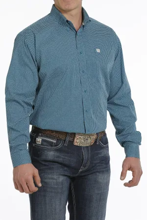 Men's Cinch Geometric Print Button Down Western Shirt - MTW1105308