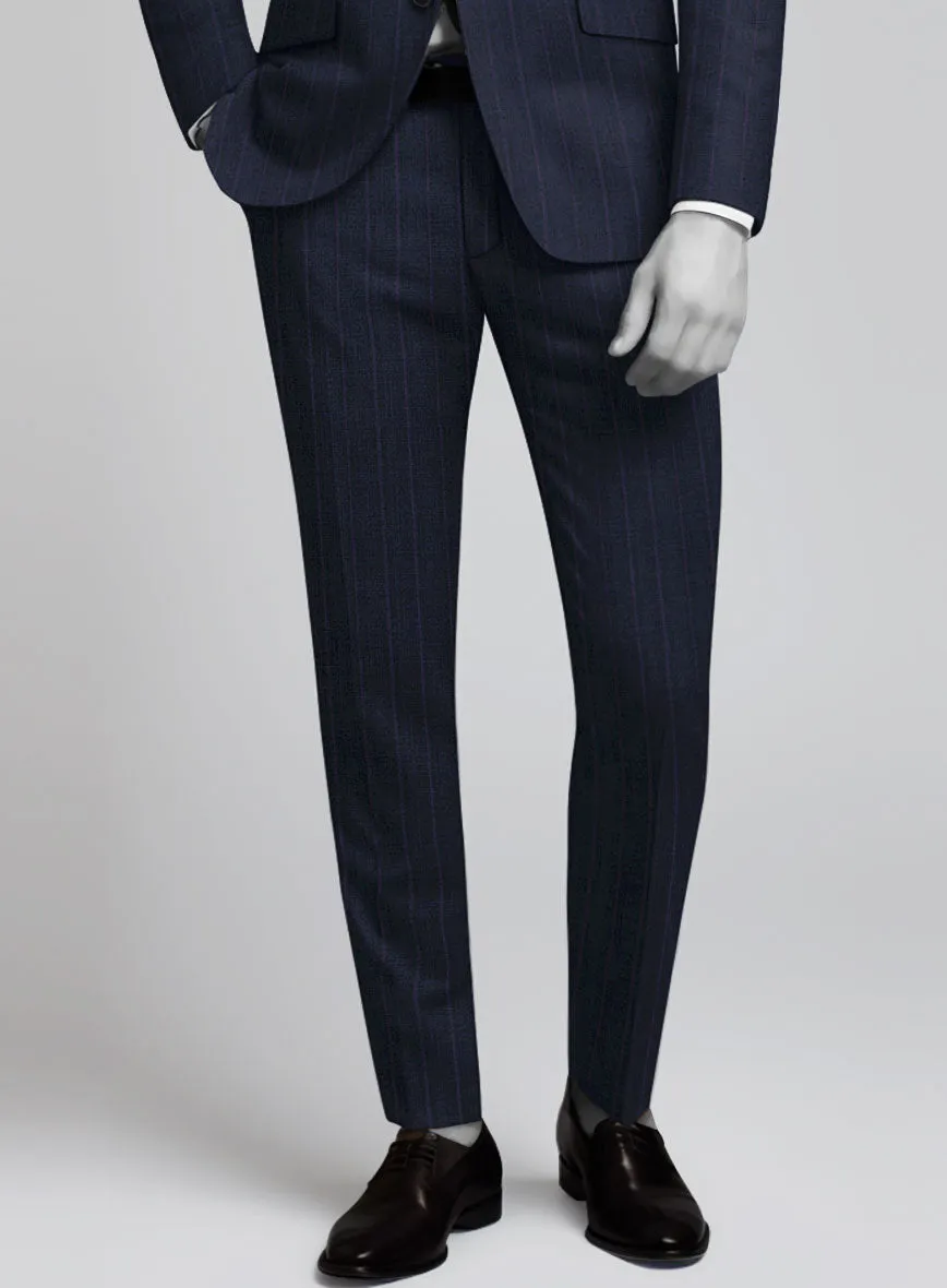 Napolean Gavino Stripe Blue Wool Pants