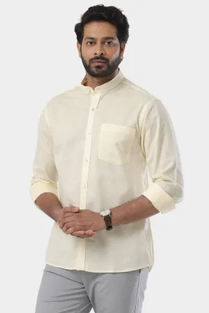 Neo - Light Yellow Formal Shirt For Men | Ariser