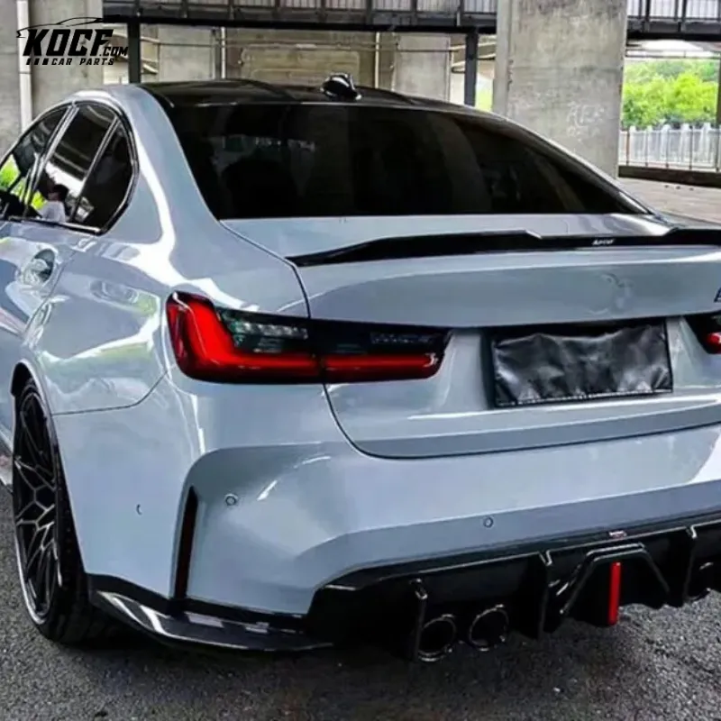 NEW COMING! G80 M3 LED Diffuser Carbon Fiber Rear Bumper Diffuser Lip Spoiler For BMW G80 M3 G82 M4 2021-2022