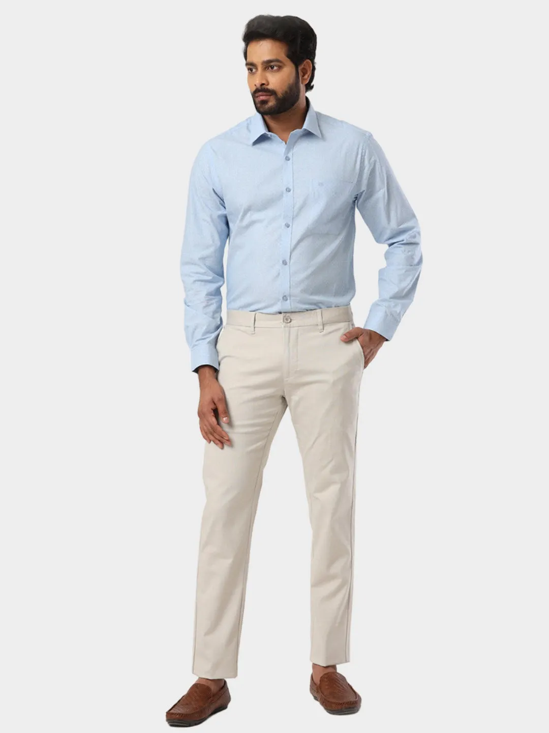 Orlando - Pastel Blue Casual Shirts for Men | Ariser