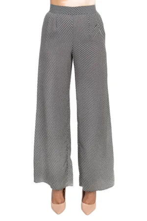 Philosophy Mid Waist Pull On Wide Leg Pleat Front Encased Elastic Back Woven Pants