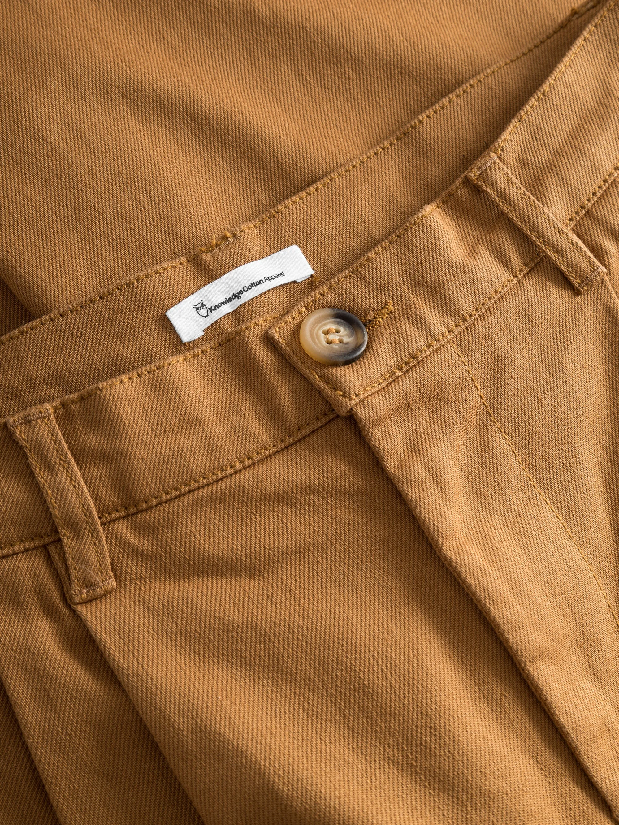 POSEY wide high-rise twill pants - Brown Sugar