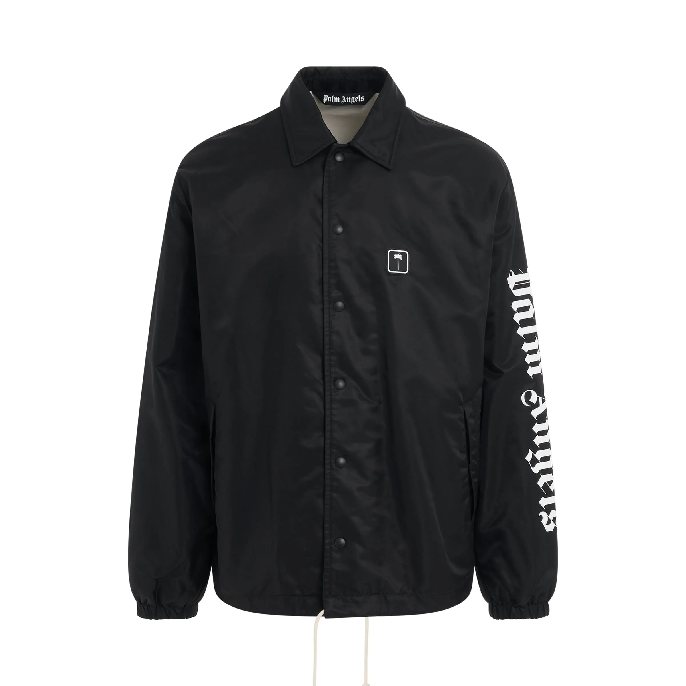 Side Logo Coach Jacket in Black/White