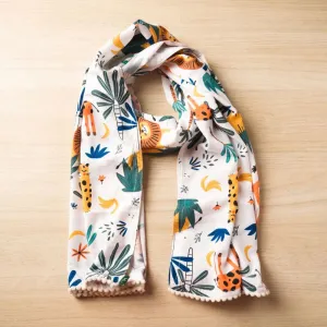 Soothing Jungle Printed Scarves for Women | Bamboo Fabric