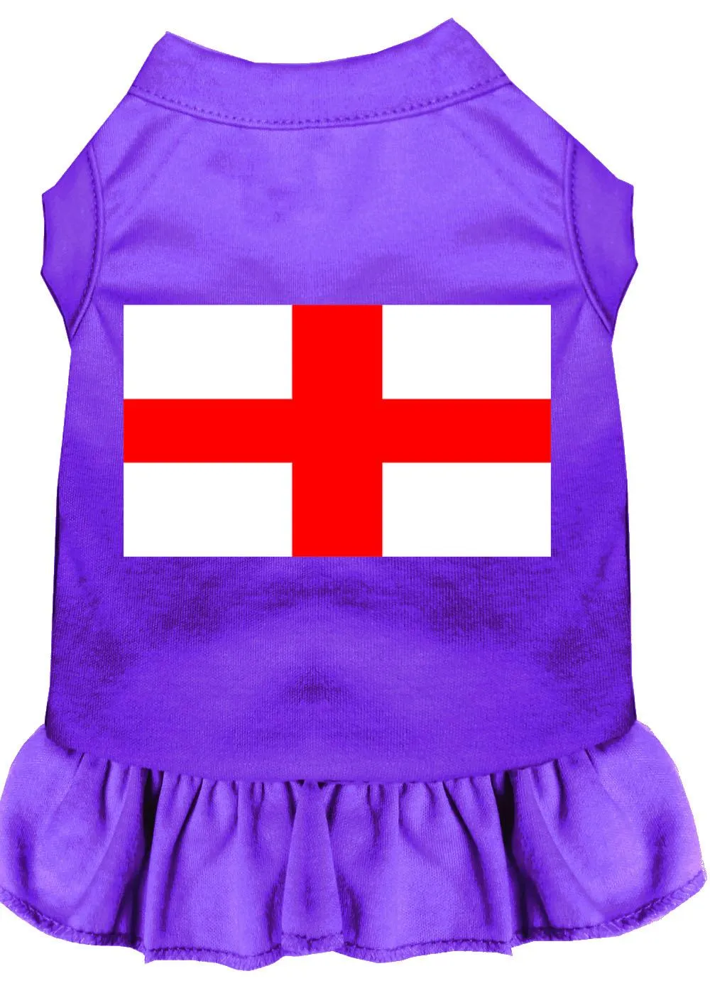 St. Georges Cross Screen Print Dress Purple Sm (10)