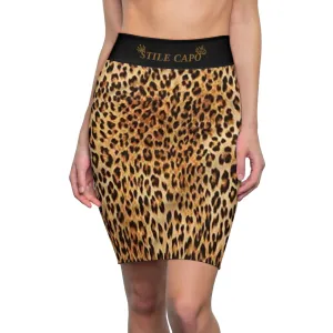 STILE CAPO LEOPARD QUEENS  Pencil Skirt