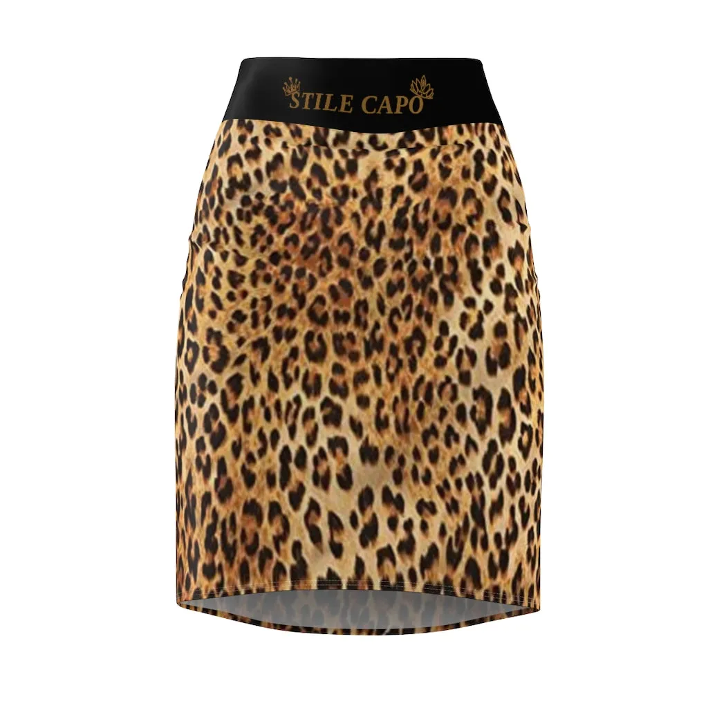 STILE CAPO LEOPARD QUEENS  Pencil Skirt