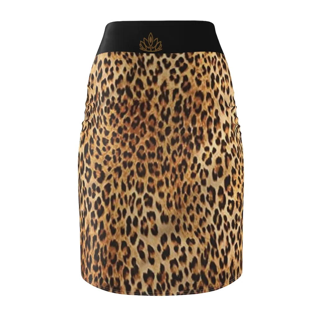 STILE CAPO LEOPARD QUEENS  Pencil Skirt