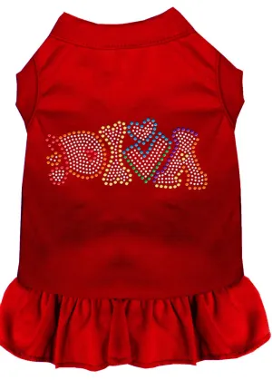 Technicolor Diva Rhinestone Pet Dress Red Xs (8)