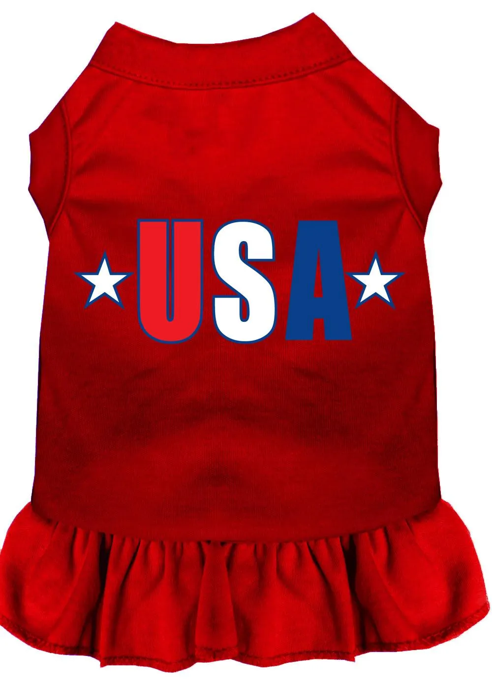 Usa Star Screen Print Dress Red 4x (22)