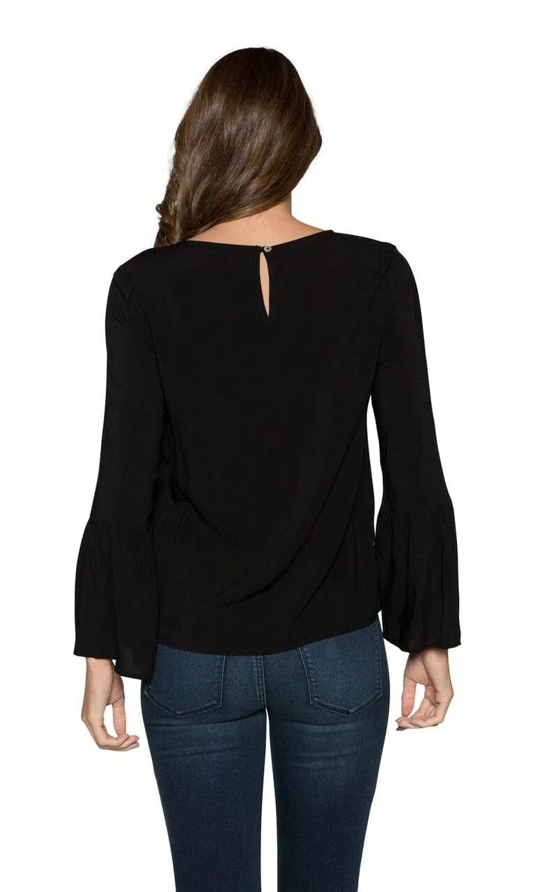 Velvet by Graham & Spencer Rhea Bell Sleeve Challis Top