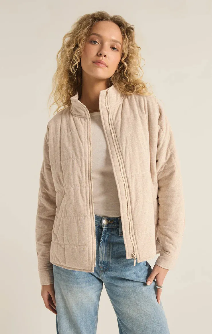 Z Supply Bonfire Jacket Heather Latte